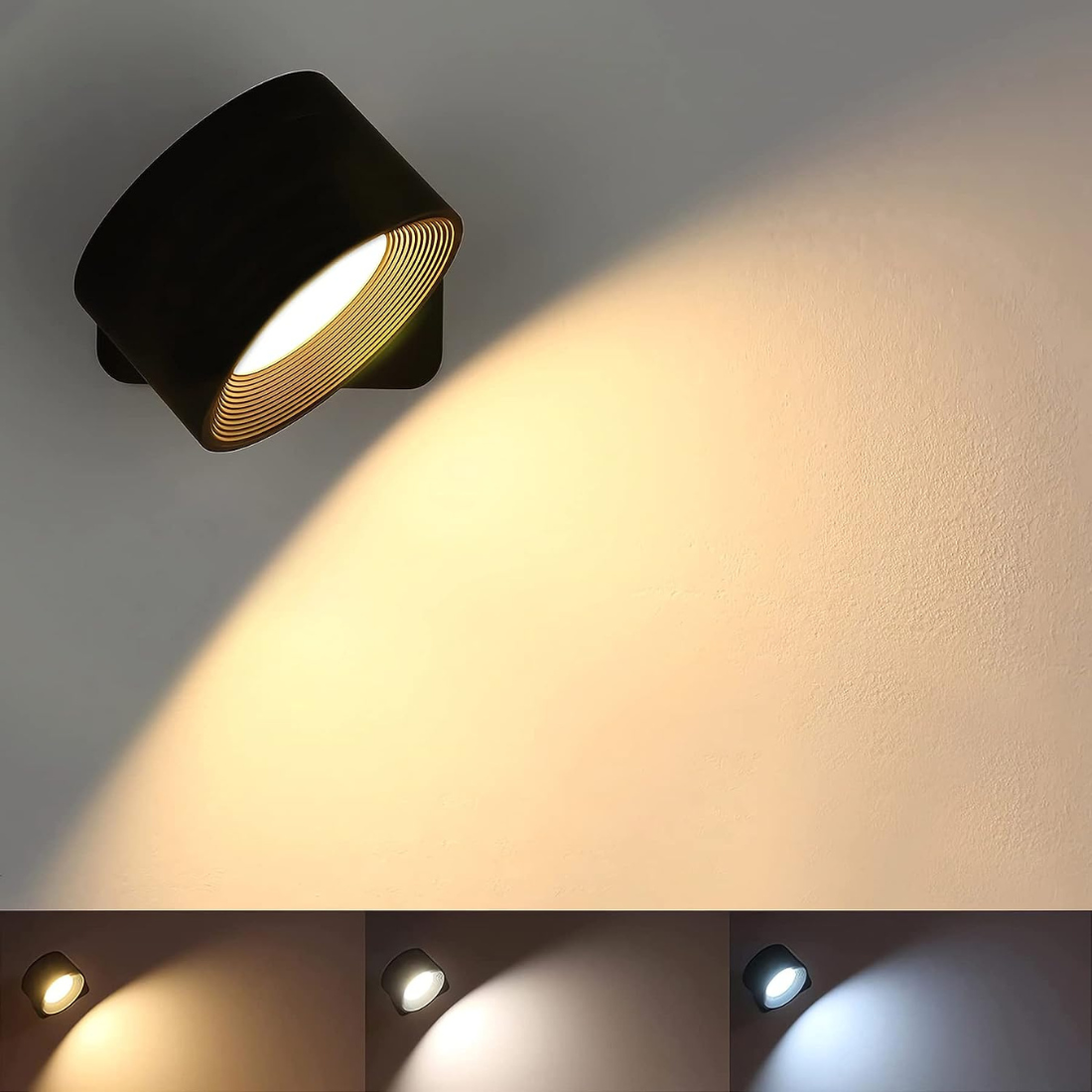 Cordless Wall Lamp with Touch Control and 360° Rotation