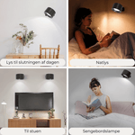 Cordless Wall Lamp with Touch Control and 360° Rotation