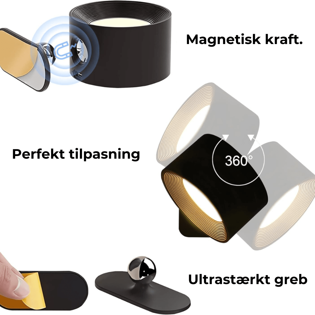 Cordless Wall Lamp with Touch Control and 360° Rotation