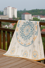 Elegantes Baumwollhandtuch mit Blumenmuster 70x140 cm