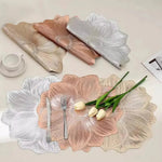 Elegant Blossom-Shaped Placemats – Non-Slip and Durable for Your Table