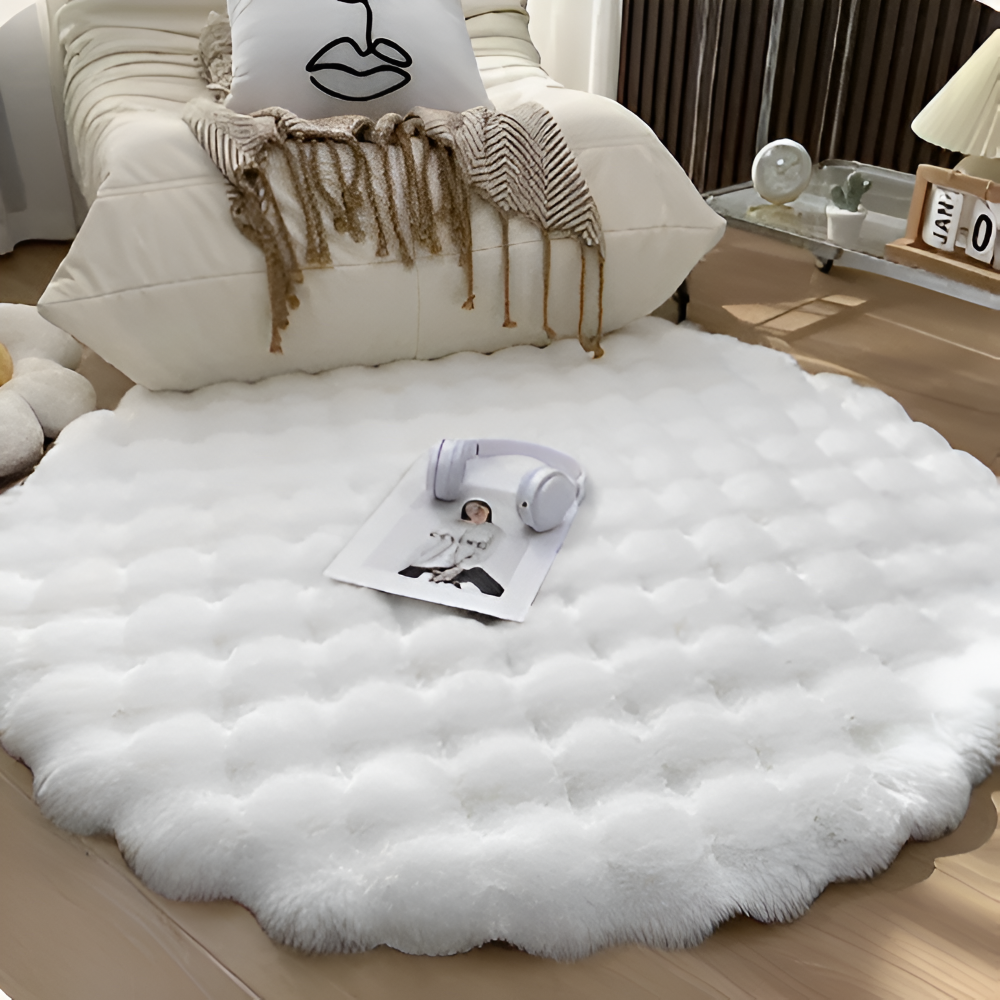 Cozy Round Rug – Washable and Non-Slip for Your Home