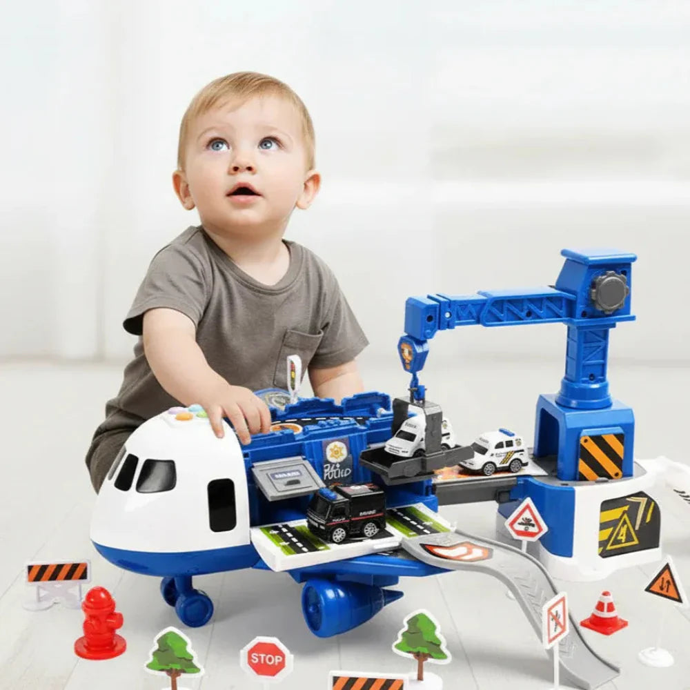 Kreatives Flugzeug- und Fahrzeugspielset für Kinder