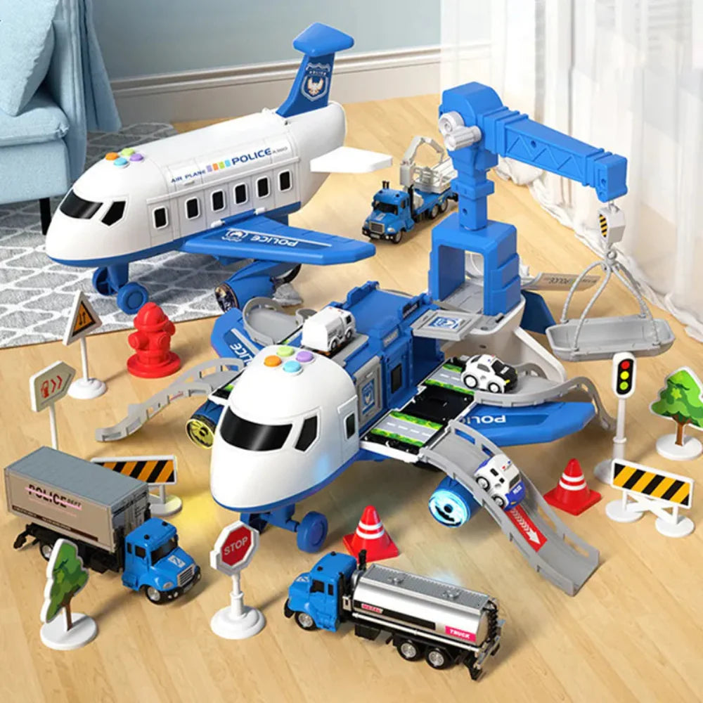 Kreatives Flugzeug- und Fahrzeugspielset für Kinder
