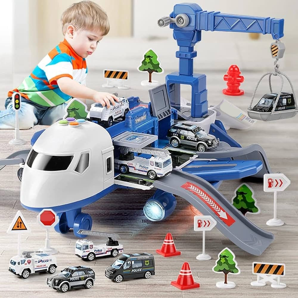 Kreatives Flugzeug- und Fahrzeugspielset für Kinder