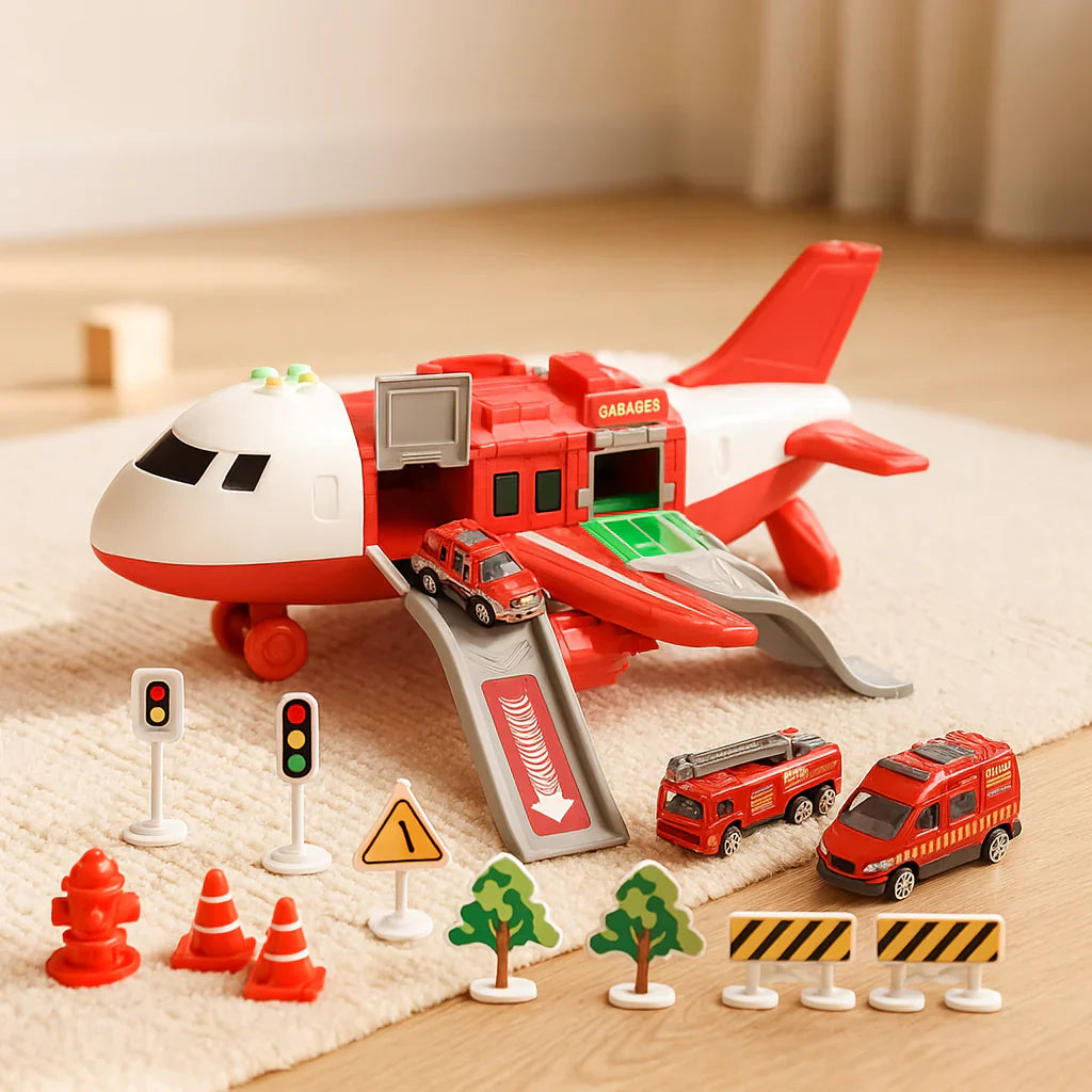 Kreatives Flugzeug- und Fahrzeugspielset für Kinder
