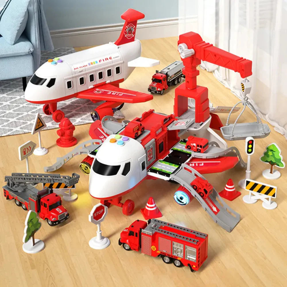 Kreatives Flugzeug- und Fahrzeugspielset für Kinder