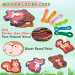 Lacing Cards with Forest Animals - Learning Toy for Creative Minds