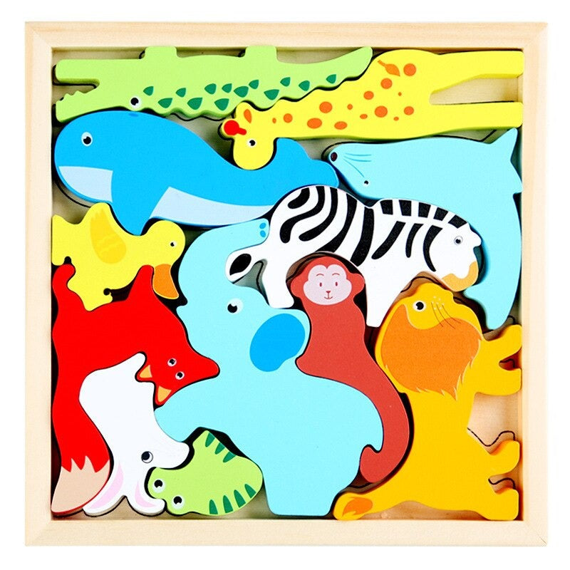 Holzpuzzle mit Formen – 2 kaufen, 1 gratis erhalten
