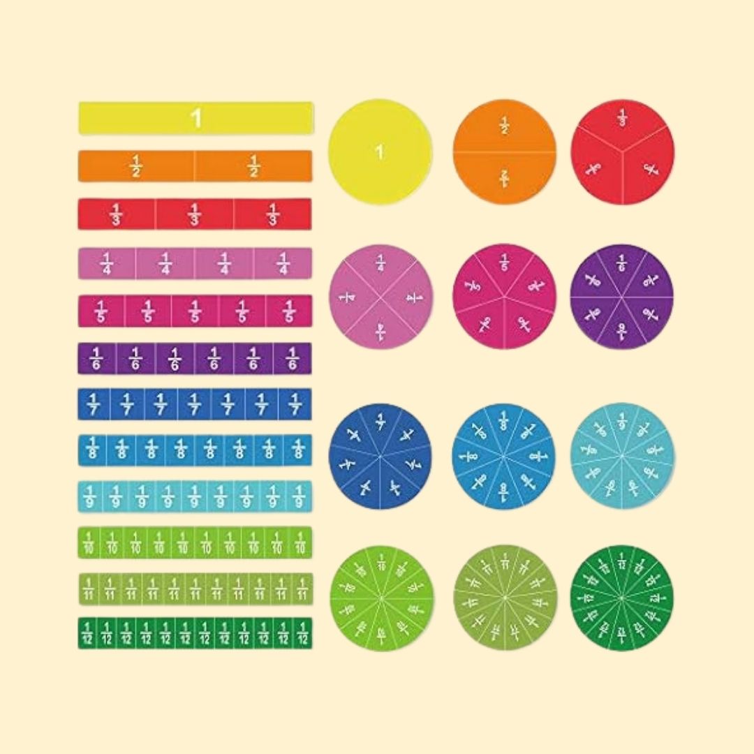 Fraction Game - Magnetic Fraction Puzzle for Kids