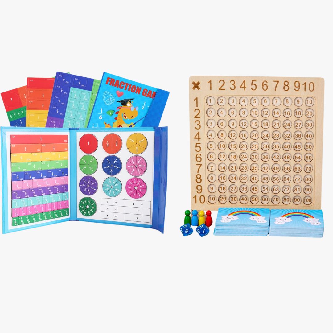Fraction Game - Magnetic Fraction Puzzle for Kids