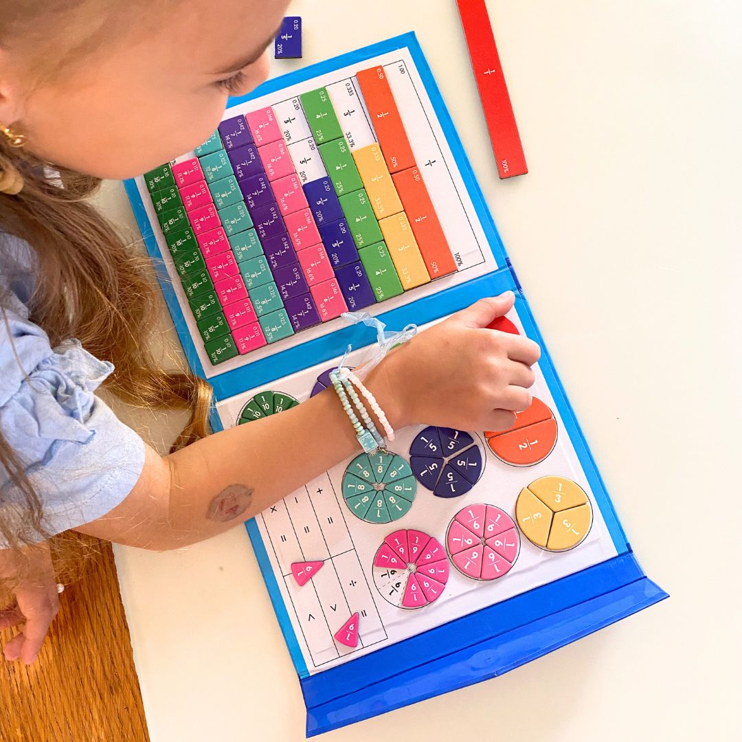 Fraction Game - Magnetic Fraction Puzzle for Kids