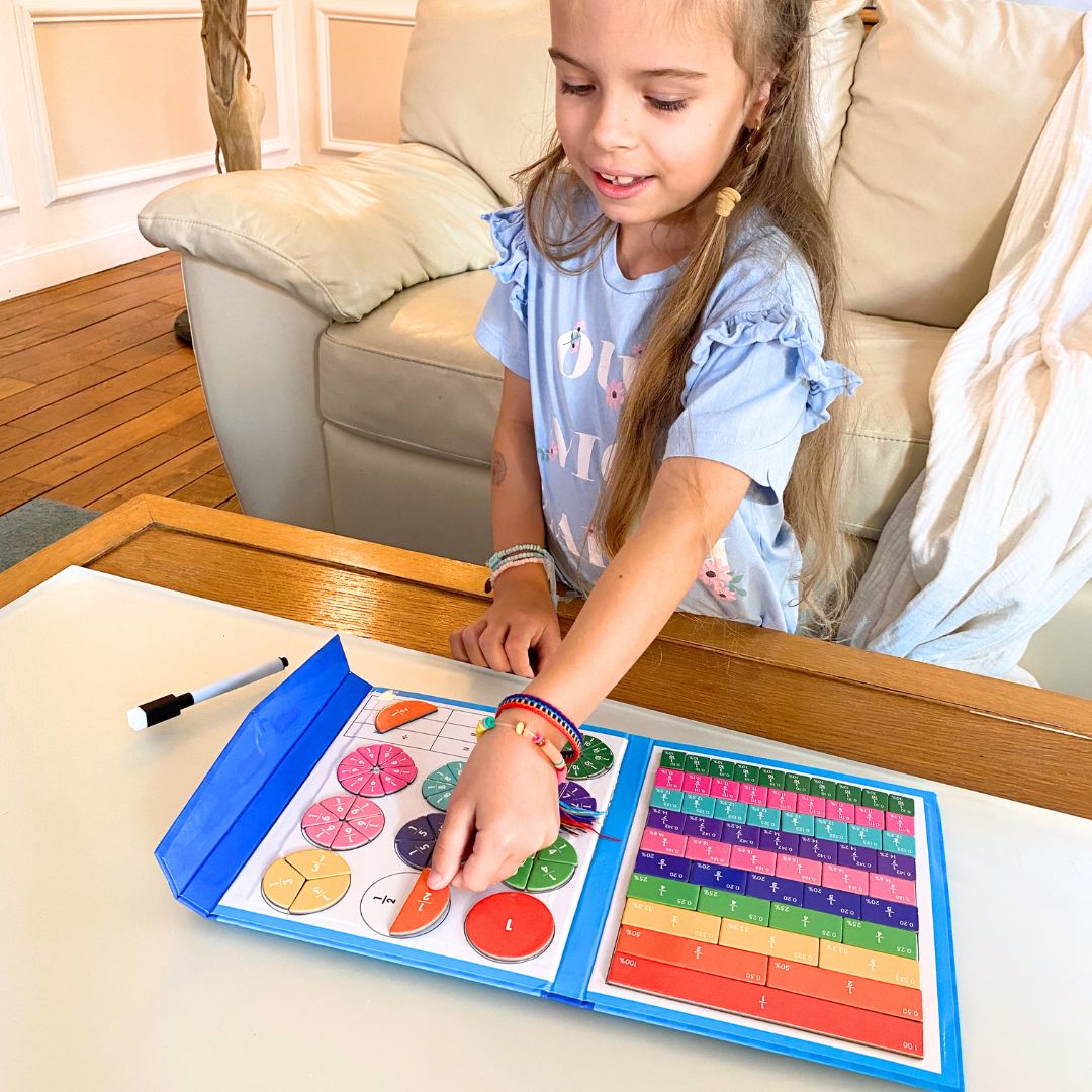 Fraction Game - Magnetic Fraction Puzzle for Kids