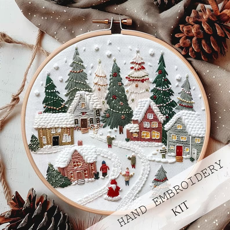 Winterzauber: Kreativset für eine festliche Stickerei