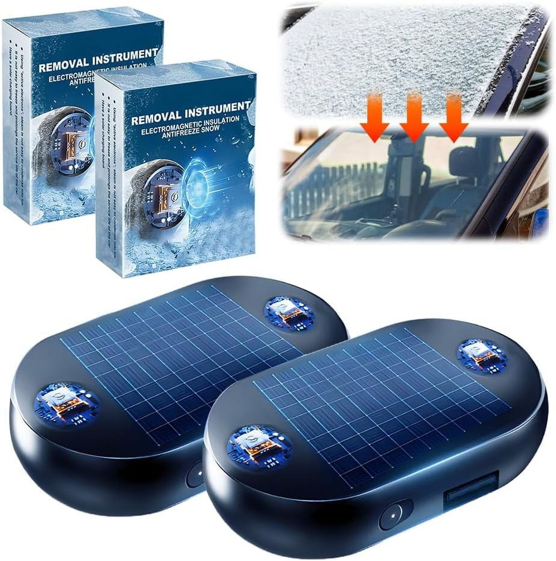 Eisfreihalter für Autos | Solarbetriebenes Enteisungsgerät