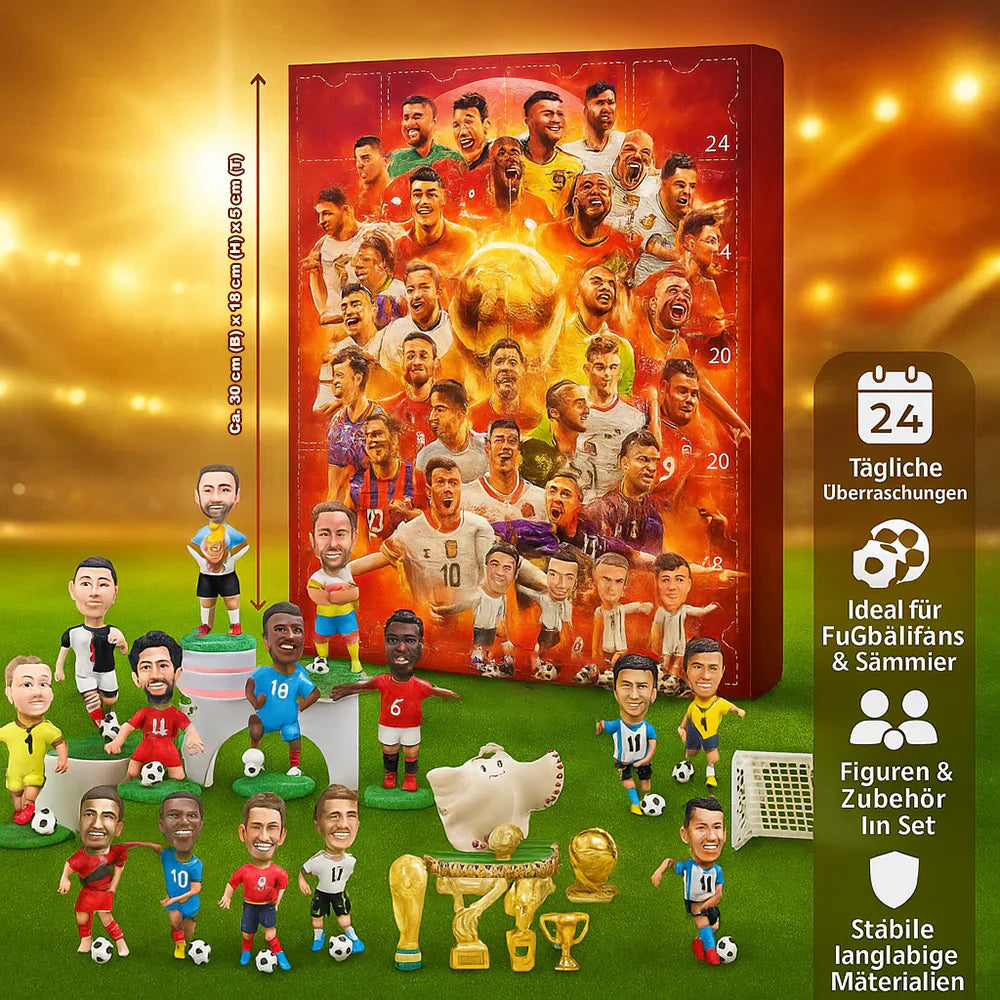 Adventskalender mit Fußballfiguren: 24 Überraschungen für Fans