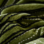 Robuste Chenille Couchenschoner mit Streifen und Fransen für jede Saison