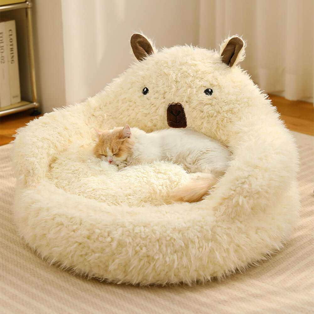 Kuscheliges Tierbett in Tierform – Warm und Unterstützend