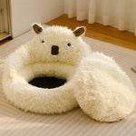 Kuscheliges Tierbett in Tierform – Warm und Unterstützend
