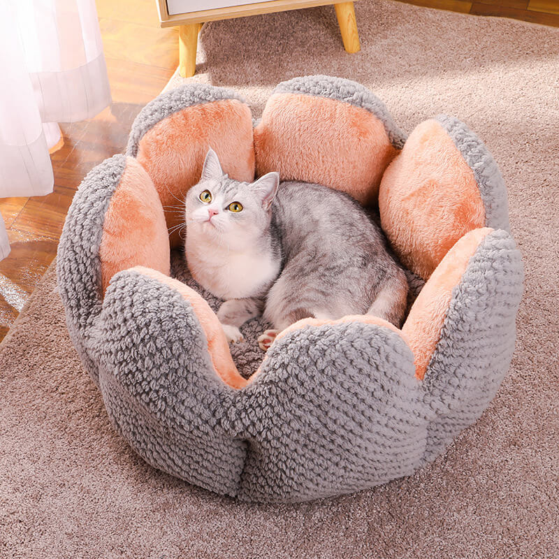 Bequeme Haustierliege im Kaktus-Design aus weichem Korallenvelours