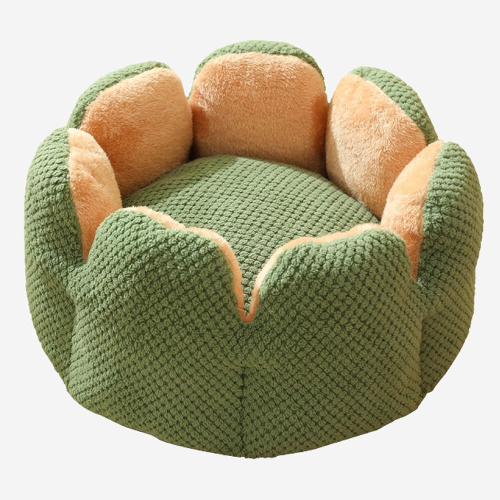 Bequeme Haustierliege im Kaktus-Design aus weichem Korallenvelours