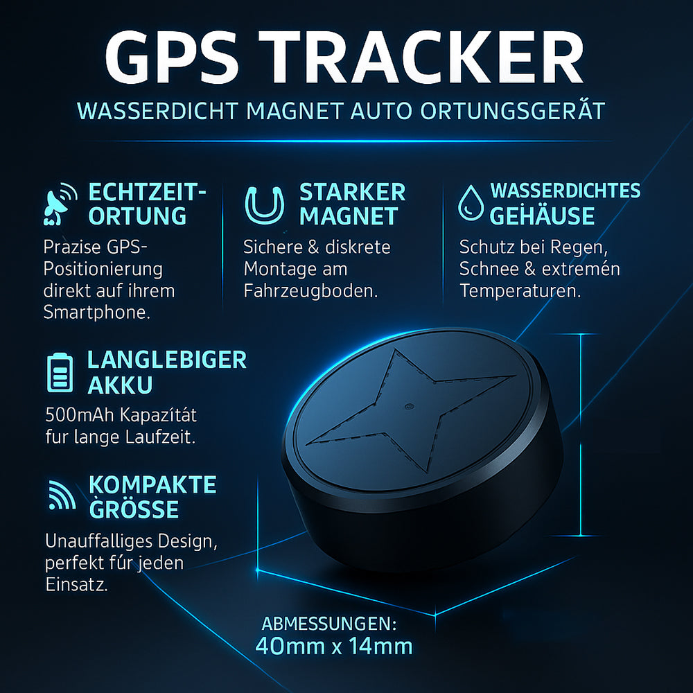 Wasserdichter GPS-Tracker mit Magnet für Ihr Fahrzeug