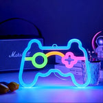 Neon-Beleuchtungsschild für Gaming-Controller – Retro-Wanddeko für Gamerzimmer