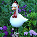 Witzige Gartenfigur | Lustiges Hühnerdesign für Ihren Außenbereich