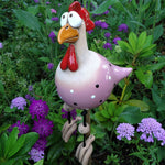Witzige Gartenfigur | Lustiges Hühnerdesign für Ihren Außenbereich