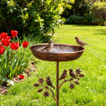 Vogelbad für den Garten | Stilvolle Schale | Stabiler Spike