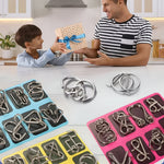 Spaßiges Metallrätsel für kluge Köpfe – Knobelspiel Set