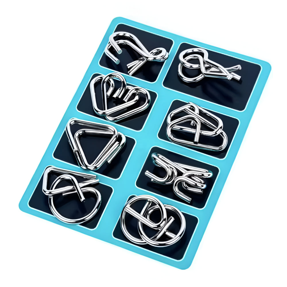 Spaßiges Metallrätsel für kluge Köpfe – Knobelspiel Set