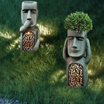 Sunny Blossom Friend | Solar LED Flower Pot with Face Motif