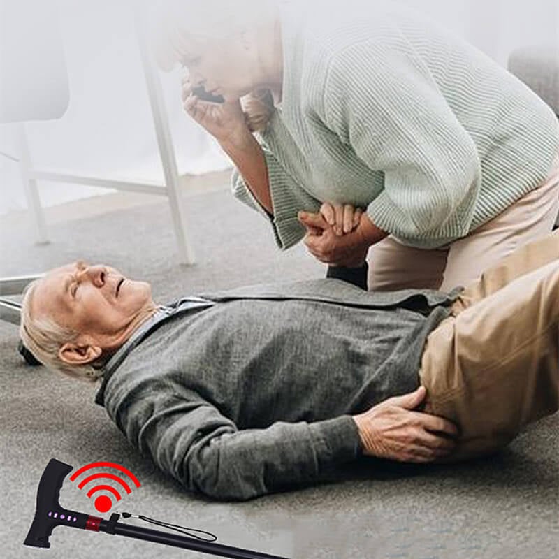 Sichere Gehhilfe mit Fallalarm und individuell einstellbarer Höhe