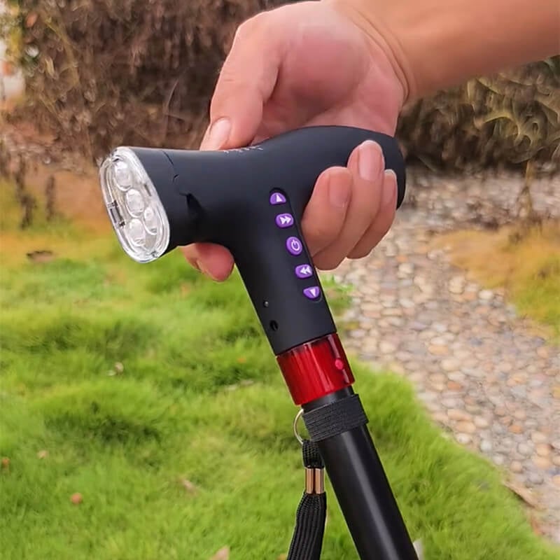 Sichere Gehhilfe mit Fallalarm und individuell einstellbarer Höhe