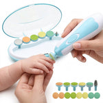 Elektrischer Nagelpfleger für Babys mit Sicherheitsstopp und LED-Beleuchtung, 21-teiliges Set