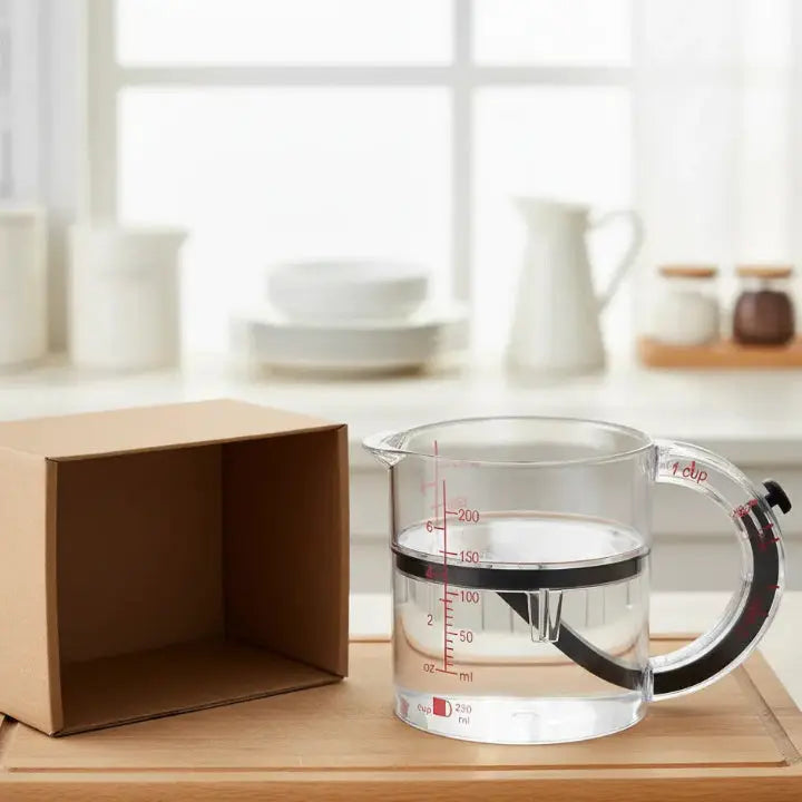 Praktischer Messbecher 250 ml – Transparente Messhilfe mit Skala