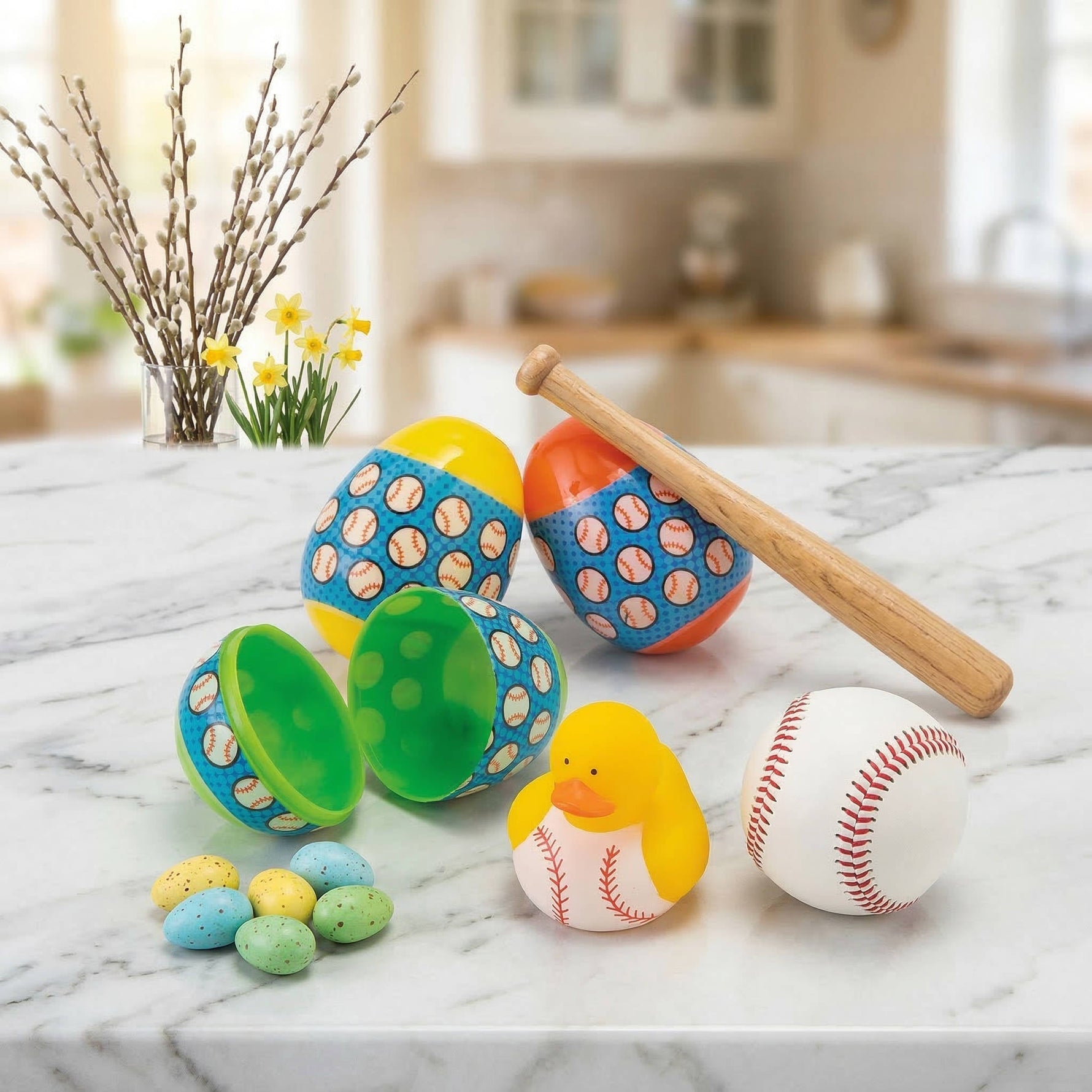 Baseball-Ente Ostereier mit Überraschungsspielzeugen – 12er Pack