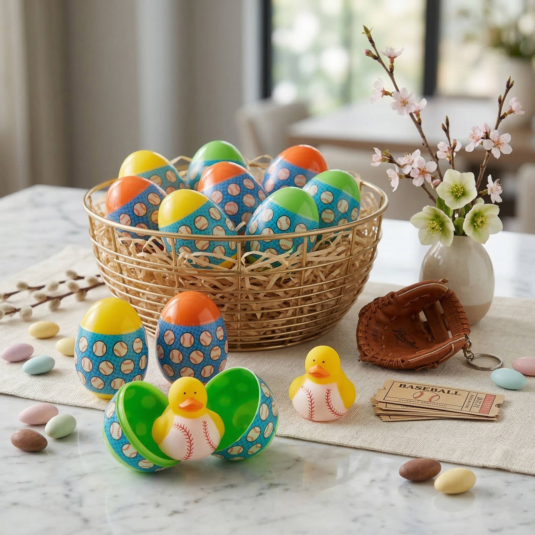 Baseball-Ente Ostereier mit Überraschungsspielzeugen – 12er Pack