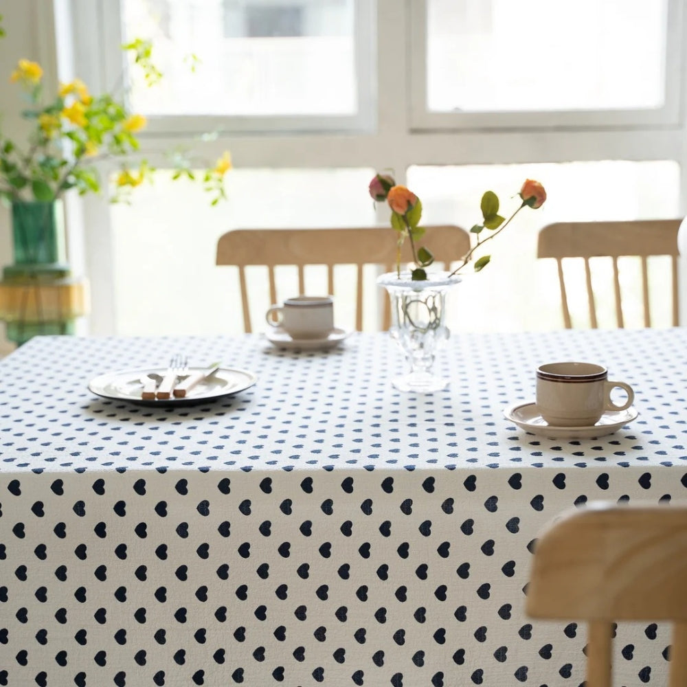 Heartwarming Joy - Polka Dot Microfiber Tablecloth