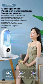 Bladeless Air Cooler – USB Fan with Timer and Humidification