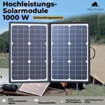 Ecovolt 1000W Tragbares Solarpanel Set | Komplett mit MPPT & USB/Type-C | Ideal für Camping, Auto, Boot & Wohnmobil