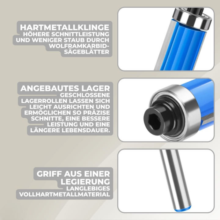 4-teiliges Entgratungset – Glatte Kanten für Metall und Holz