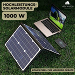 Ecovolt 1000W Tragbares Solarpanel Set | Komplett mit MPPT & USB/Type-C | Ideal für Camping, Auto, Boot & Wohnmobil