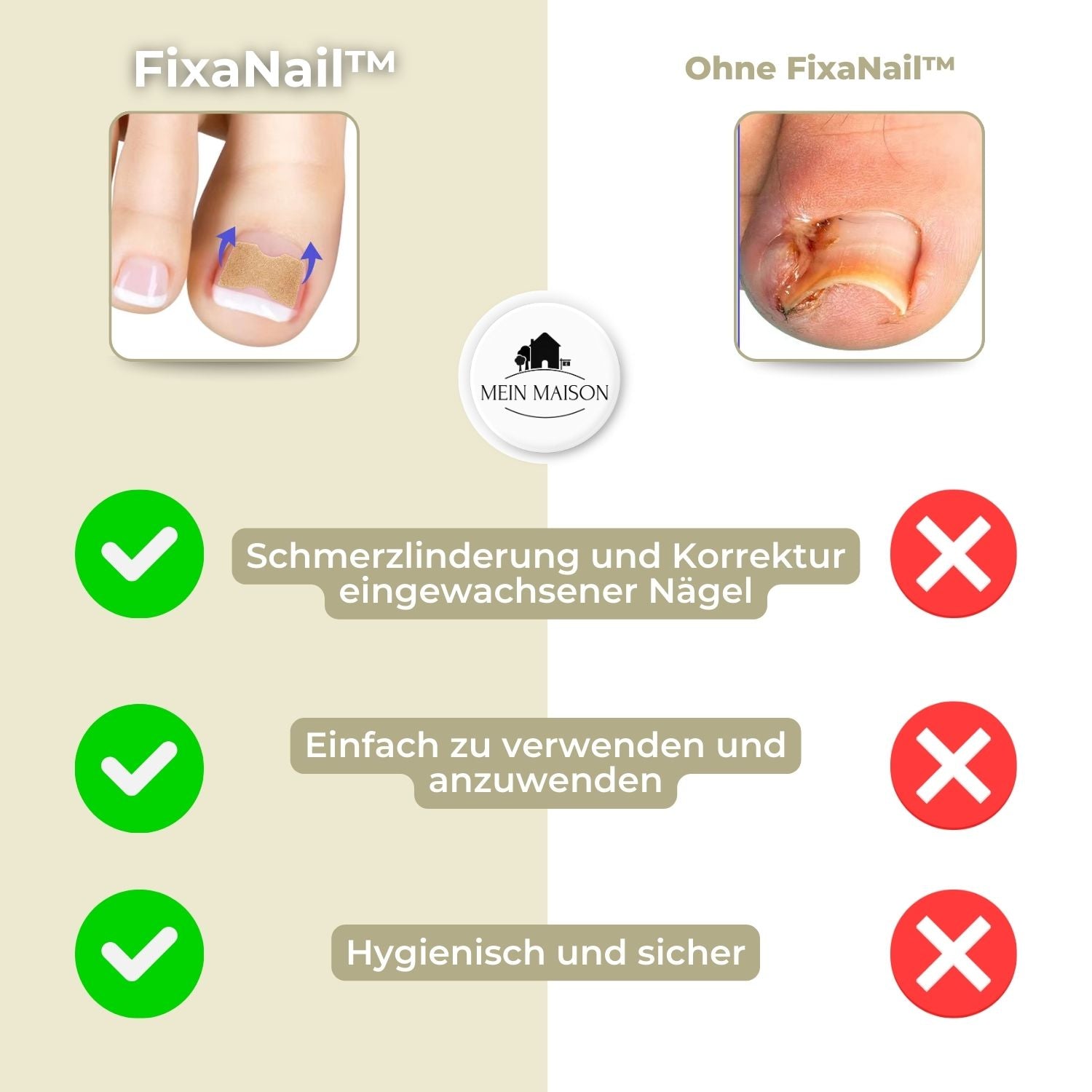 10 Stück + 10 gratis | Sofortige Lösung für Ihre Nagelprobleme