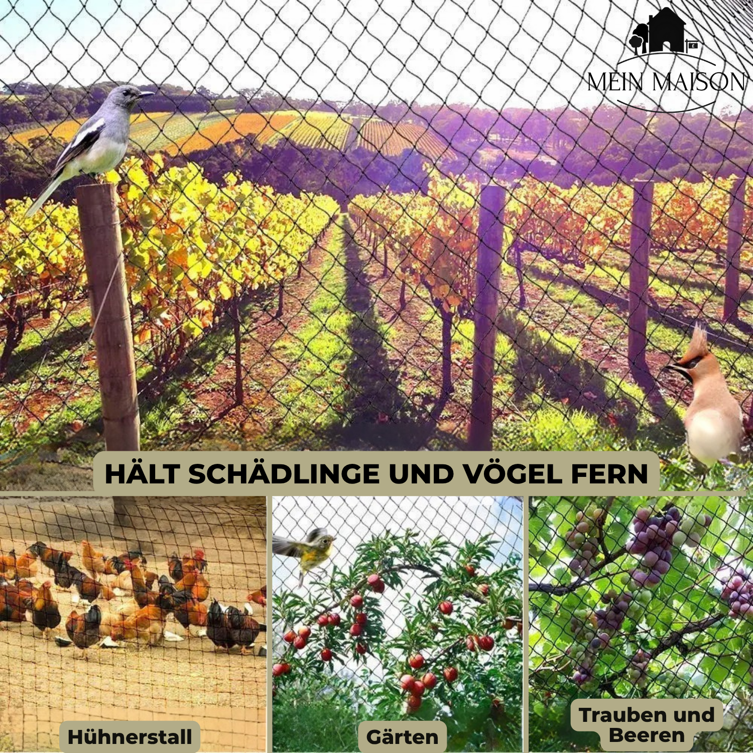 NaturGuard Plant Netting | Customizable & Weatherproof | All-Round Protection for Your Garden