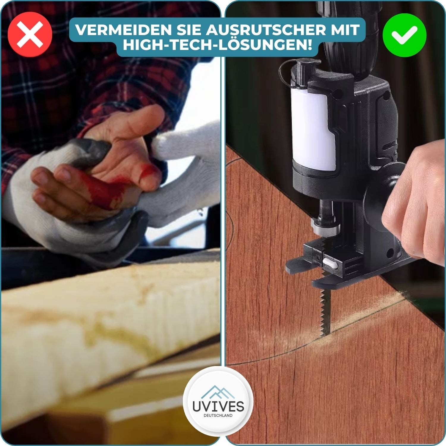 SawPro - Adapter for Drills for Woodworking