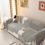 Elegant Chenille Sofa Cover with Tassels for Any Room
