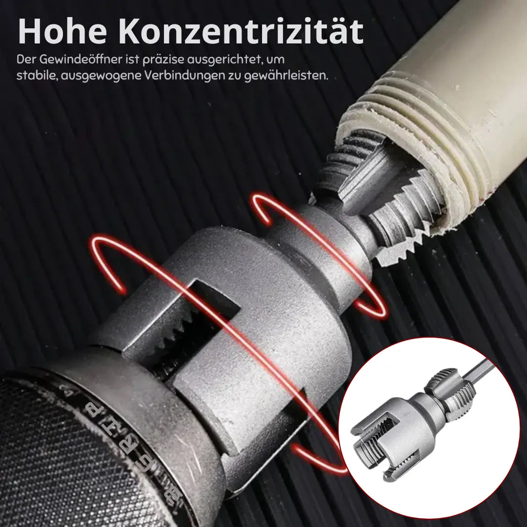 Präzises Gewindeschneider-Set für Rohrverbindungen