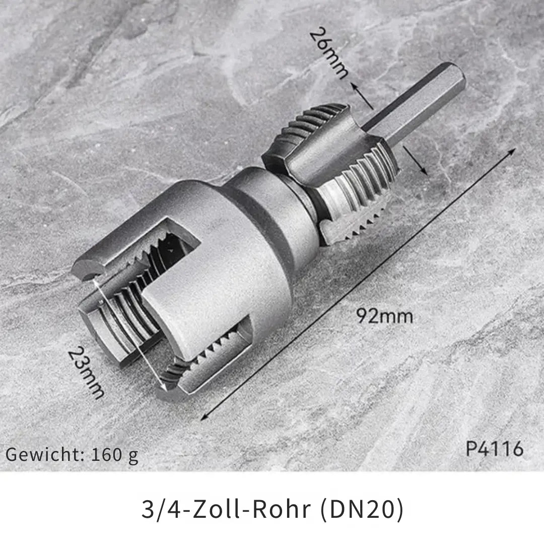Präzises Gewindeschneider-Set für Rohrverbindungen